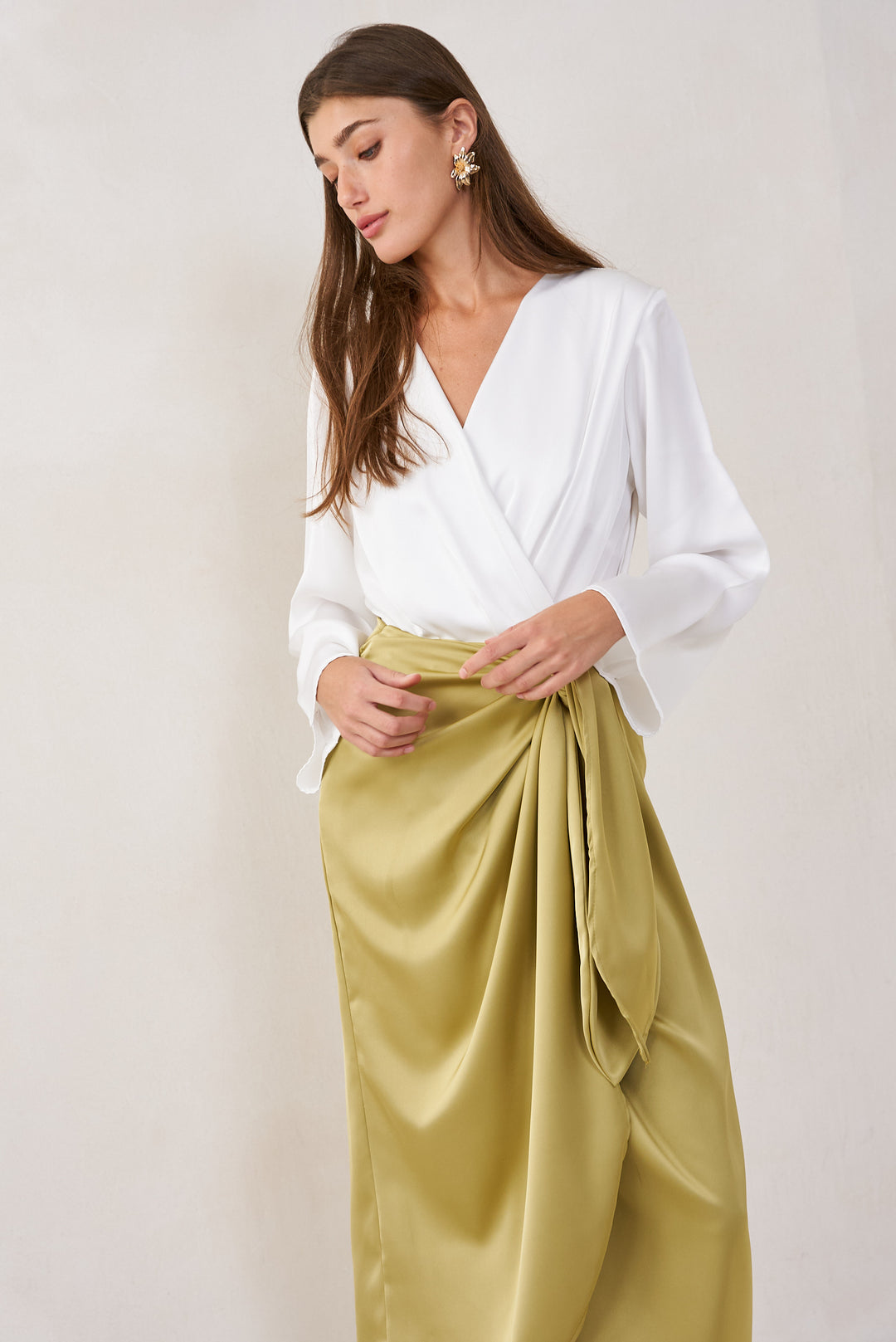 Kamilia wrap skirt | Mustard