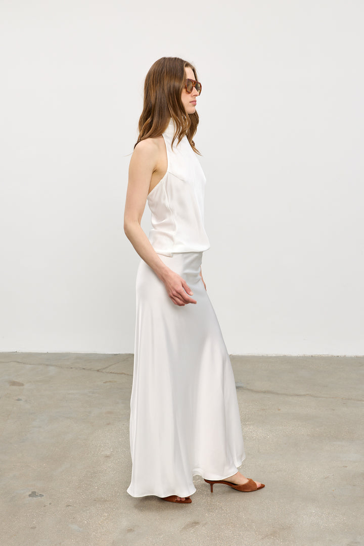 Leia slip skirt | White