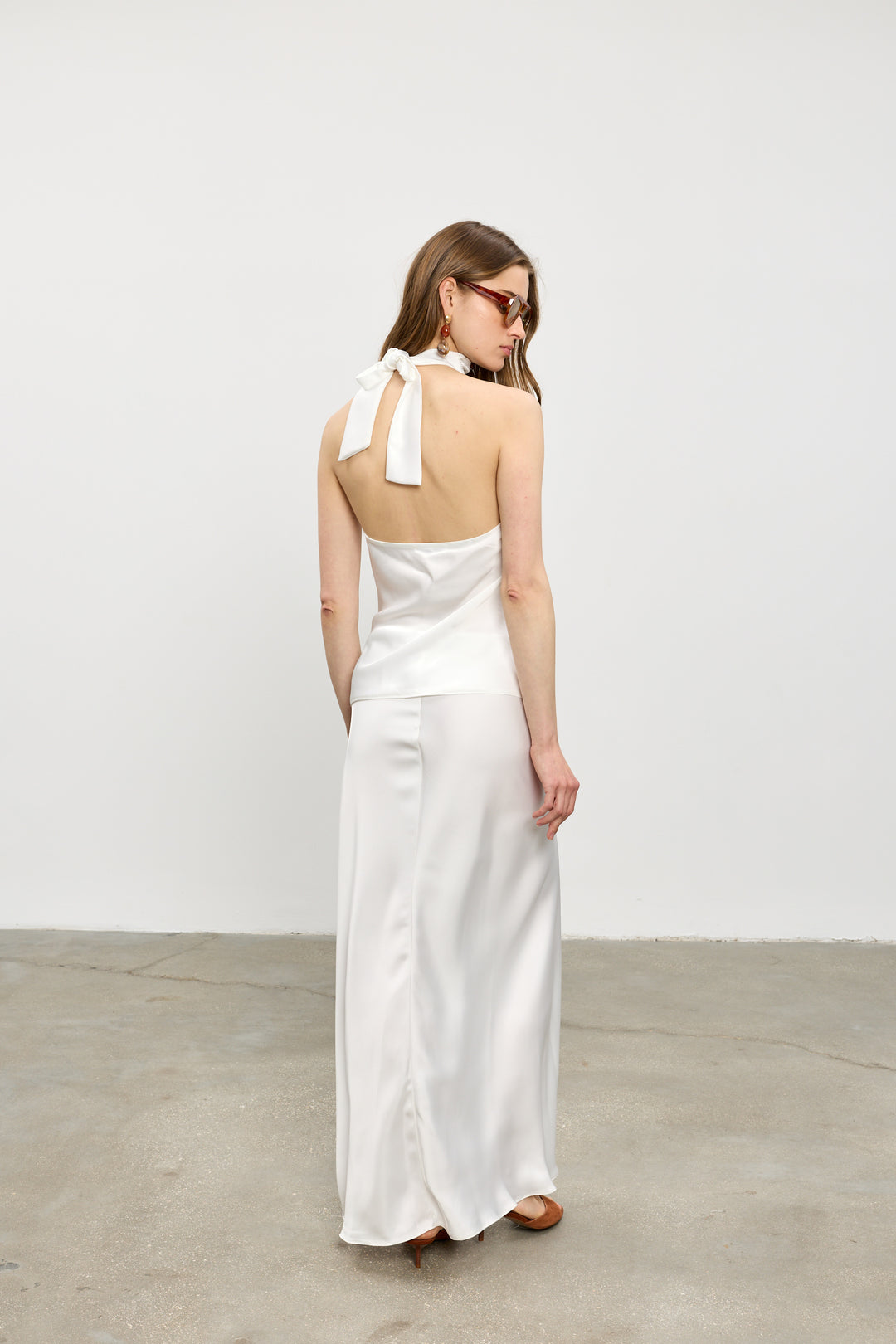 Leia slip skirt | White