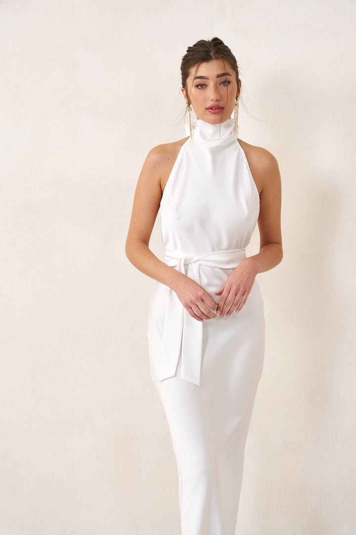 Clara evening dress | White