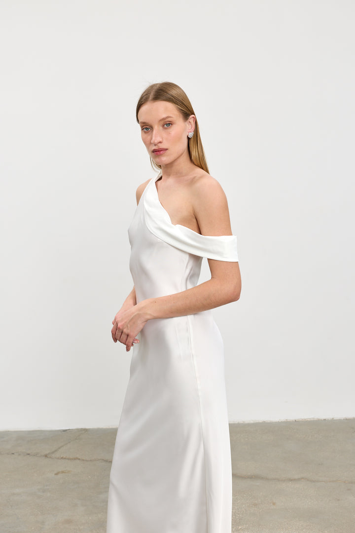 Taylor evening dress | White