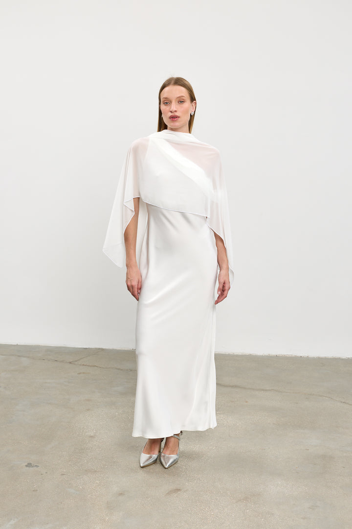 Chiffon scarf | White