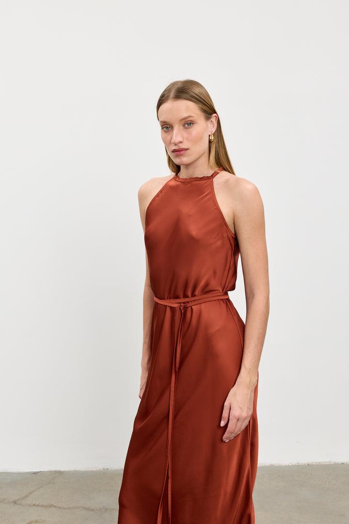 Emma evening dress | Rust
