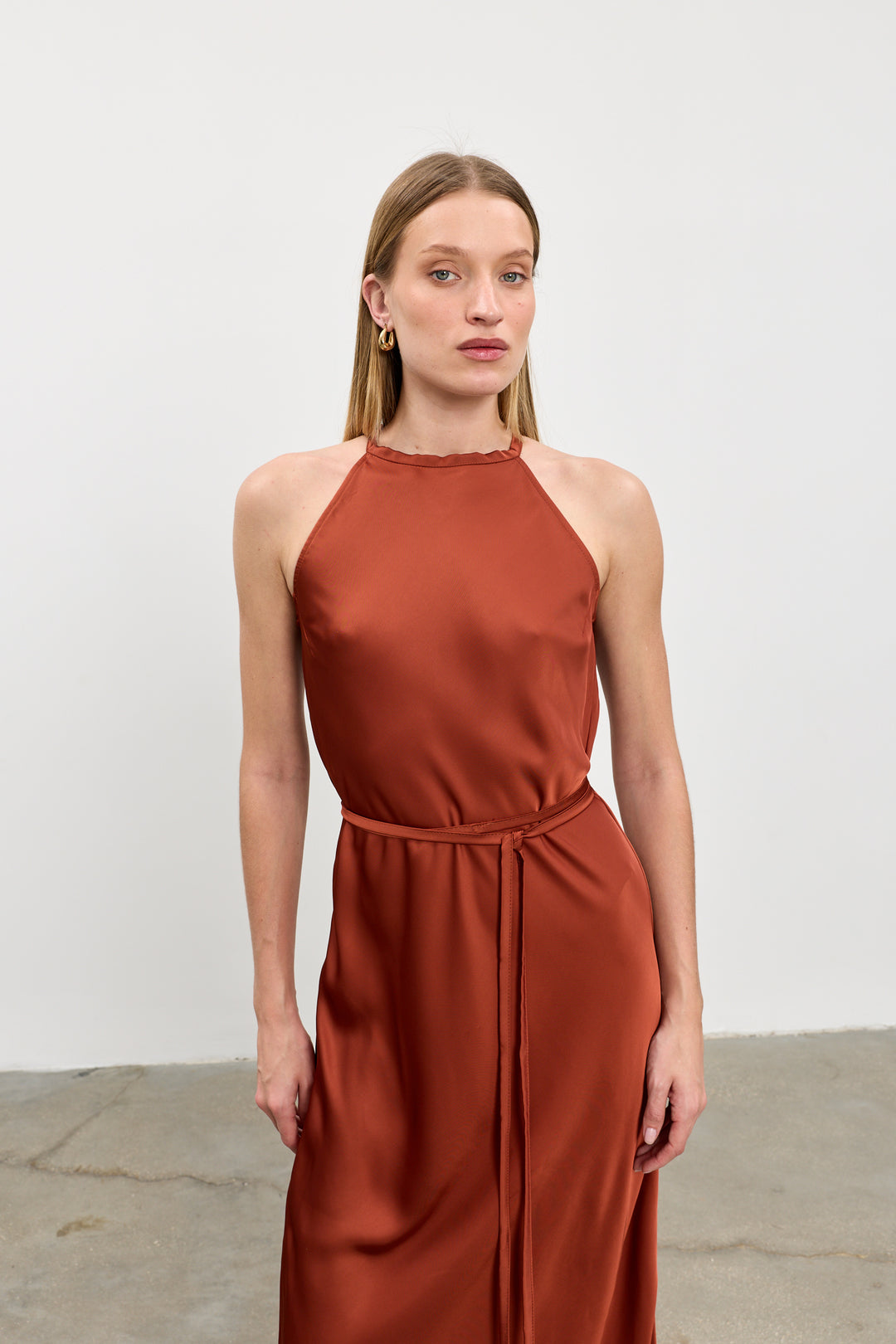 Emma evening dress | Rust