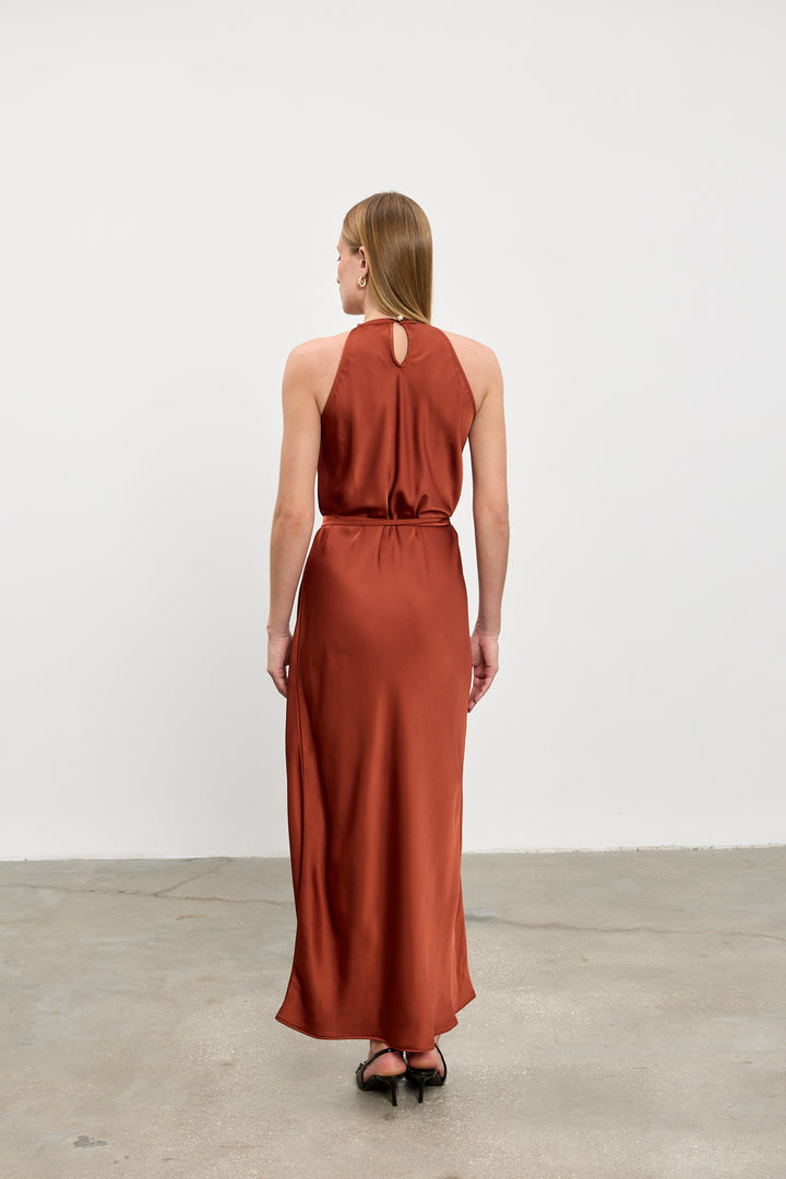 Emma evening dress | Rust