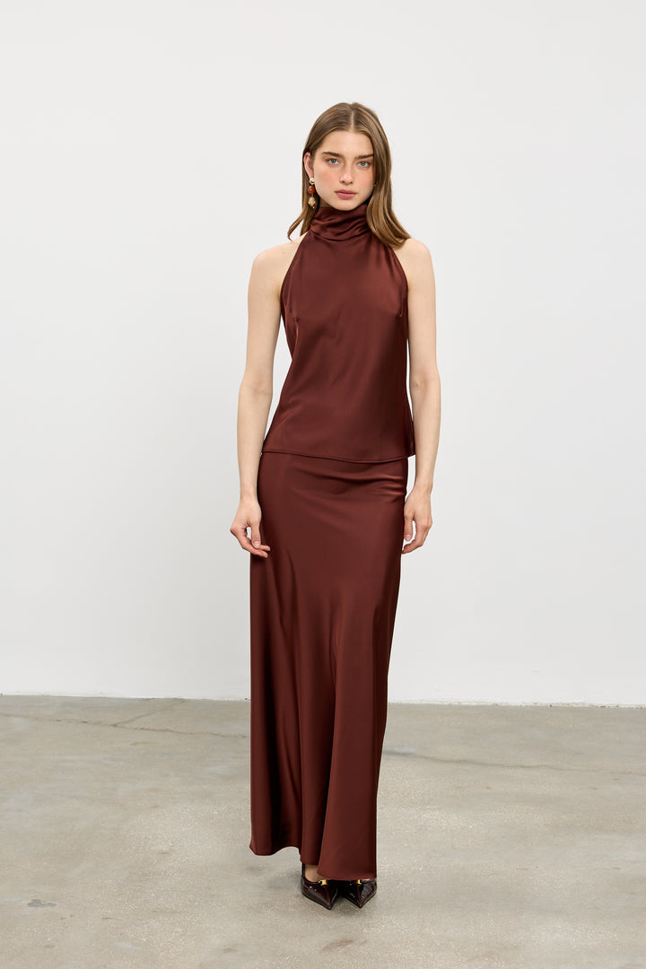 Leia slip skirt | Wine