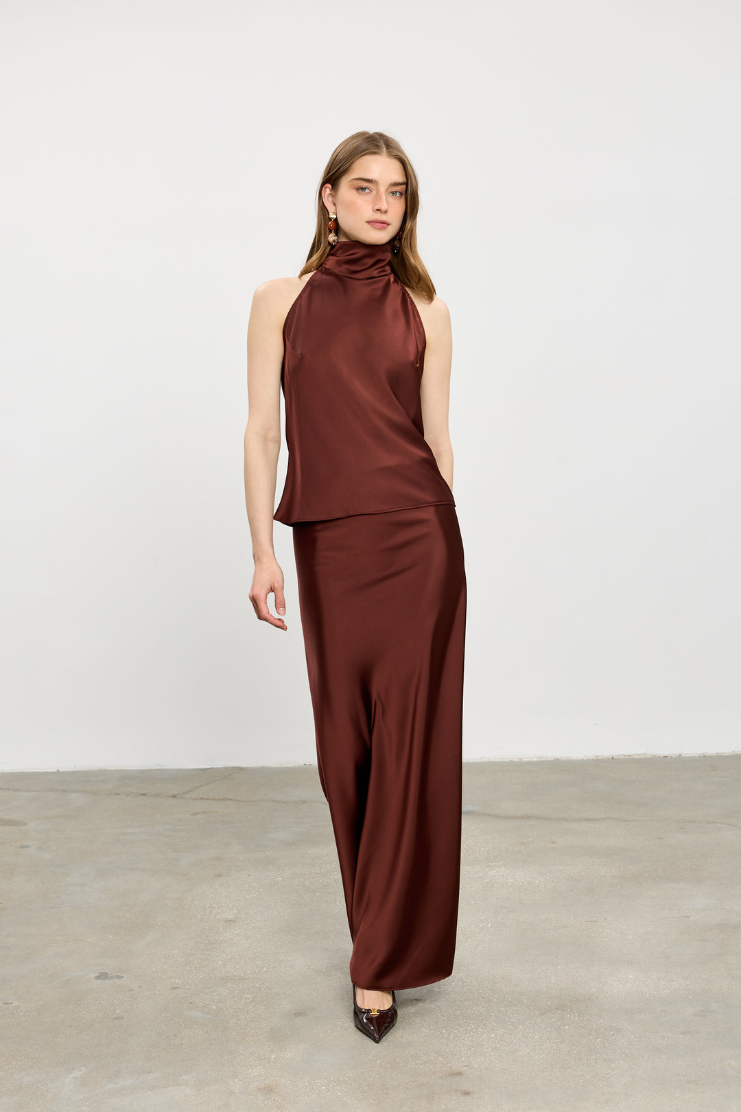 Leia slip skirt | Wine