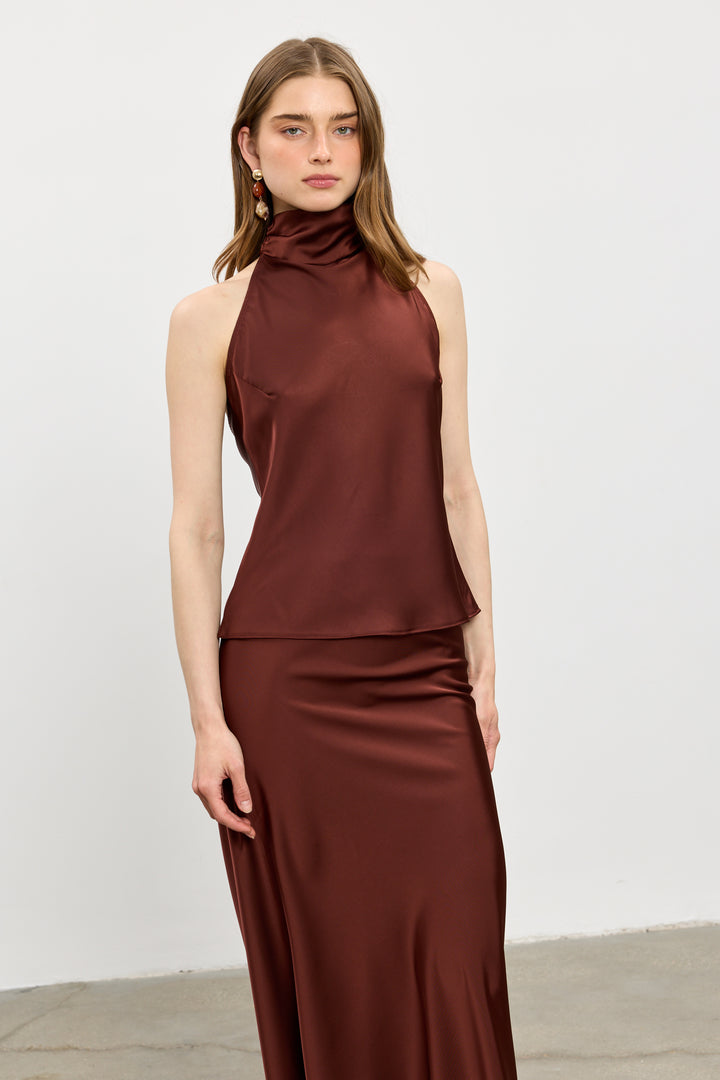 Lita collar top | Wine