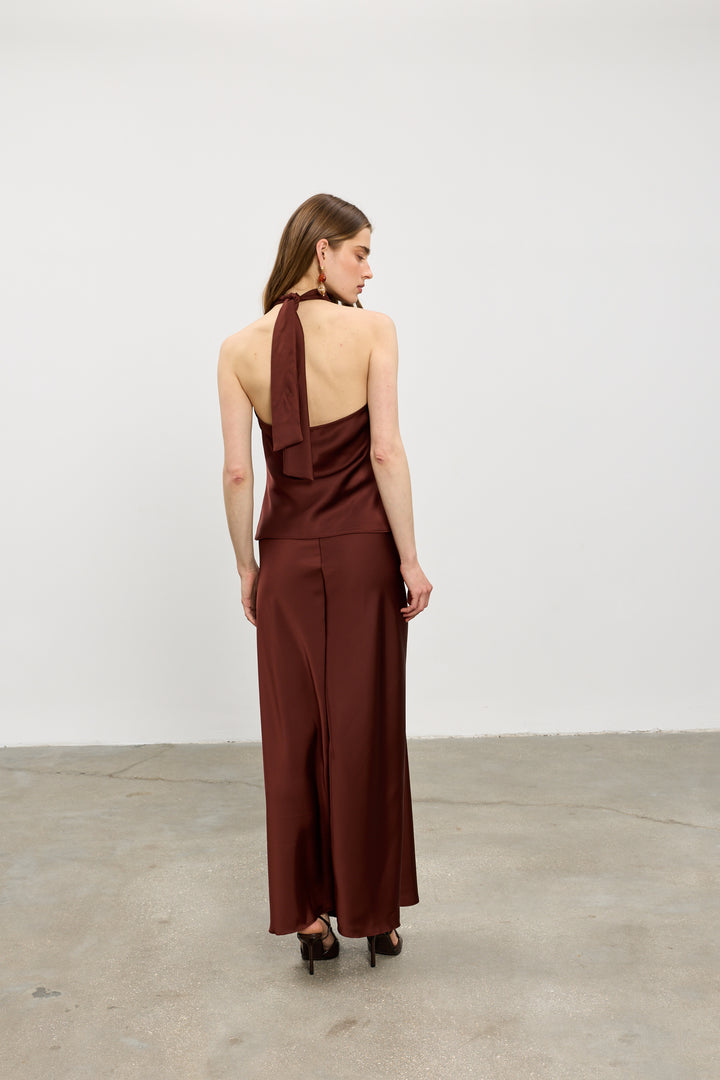 Leia slip skirt | Wine