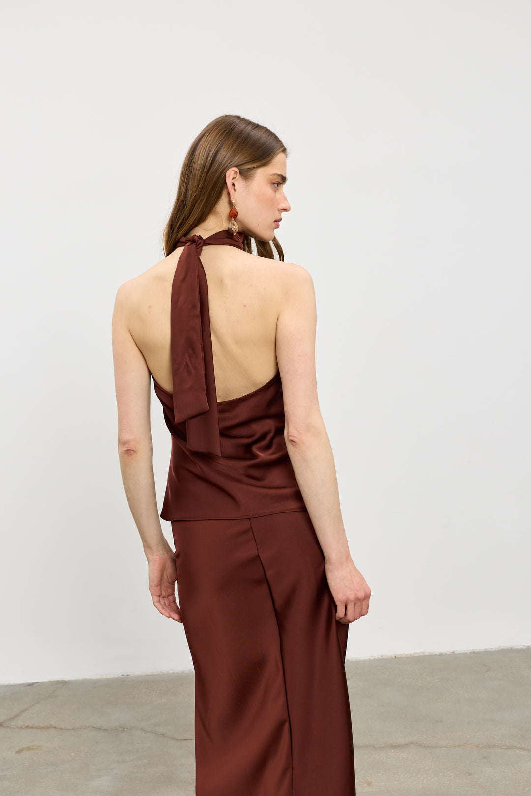 Lita collar top | Wine