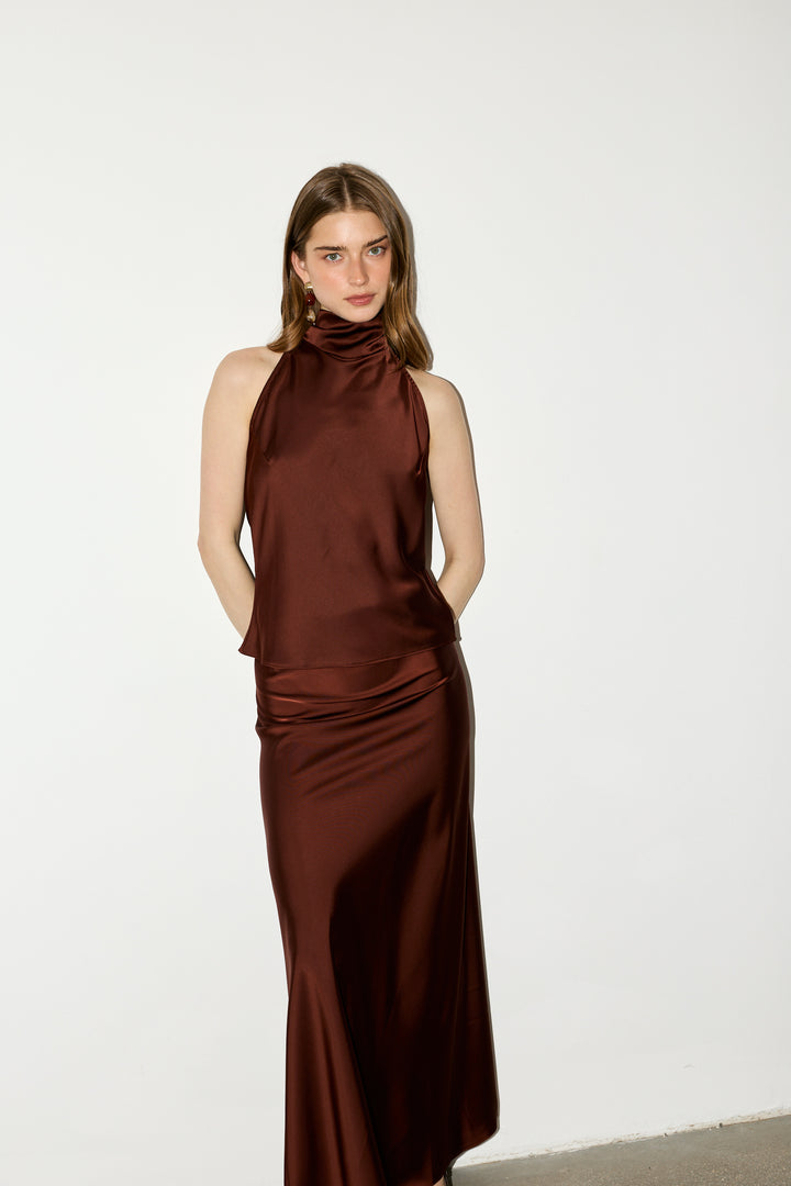 Leia slip skirt | Wine
