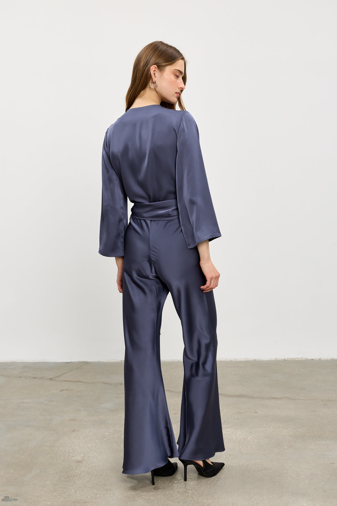 Arlo evening pants | Steel Blue