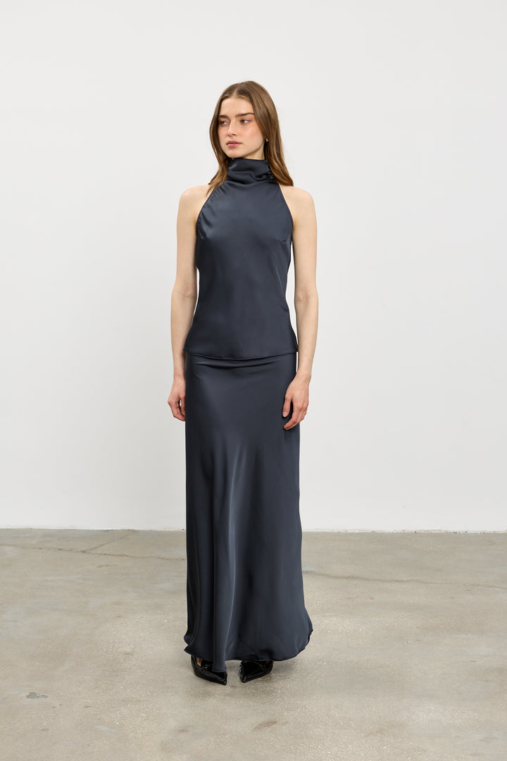 Leia slip skirt | Dark Grey