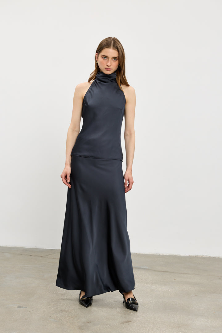 Leia slip skirt | Dark Grey