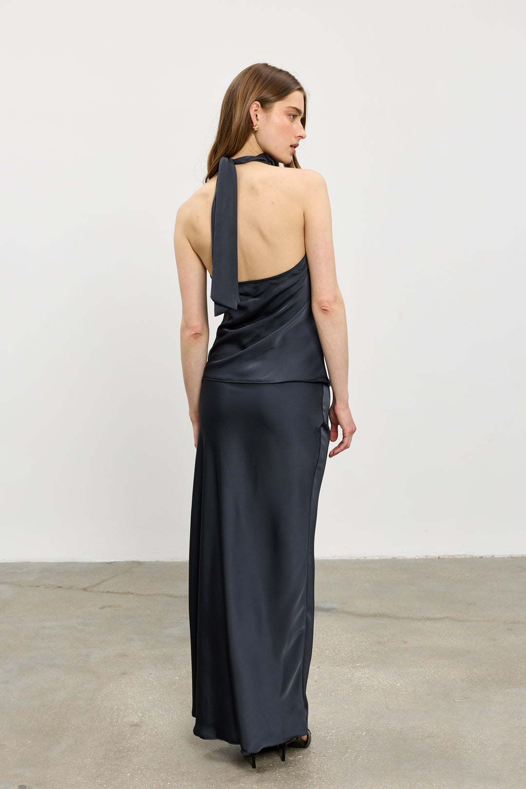 Leia slip skirt | Dark Grey