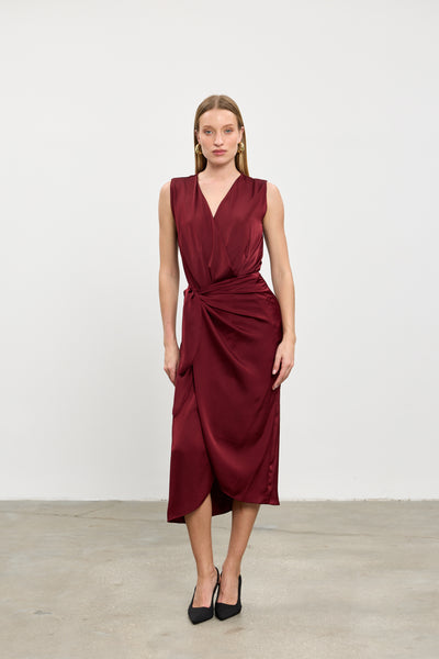 Kamilia wrap skirt | Burgundy