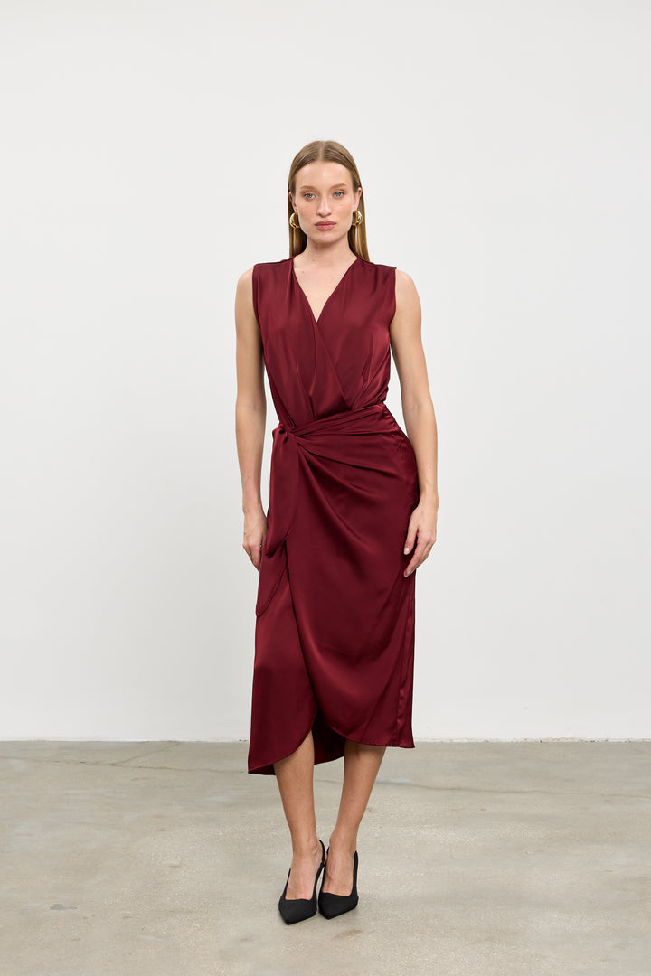 Kamilia wrap skirt | Bordeaux