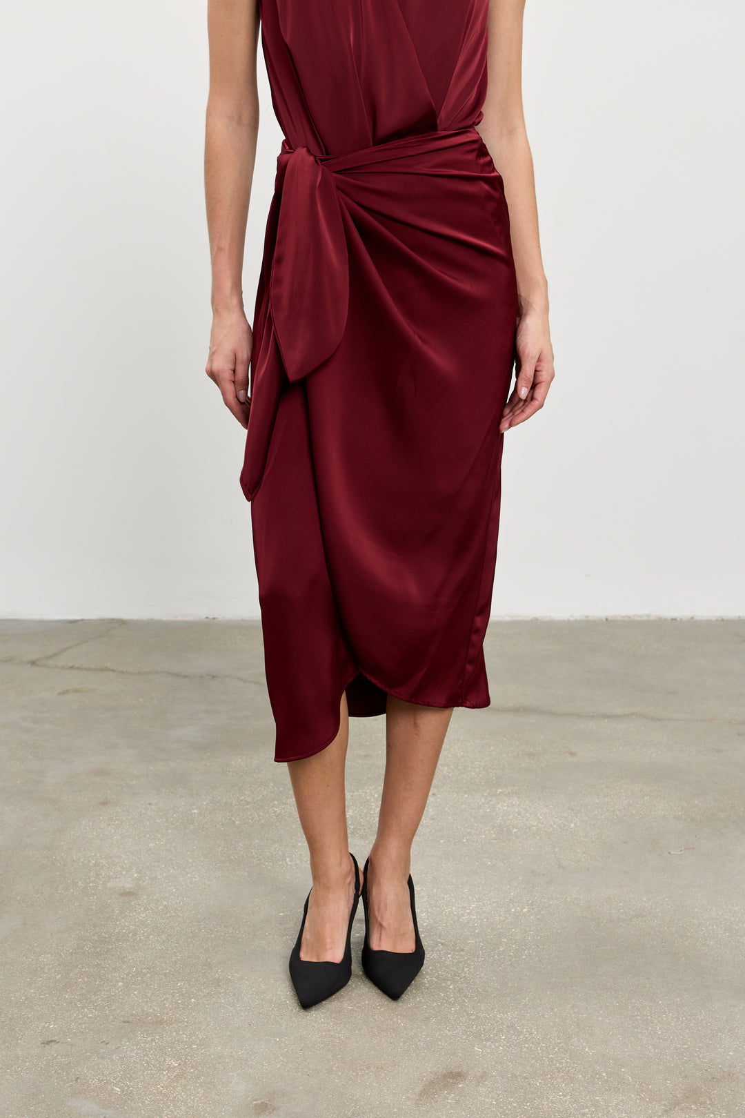 Kamilia wrap skirt | Bordeaux