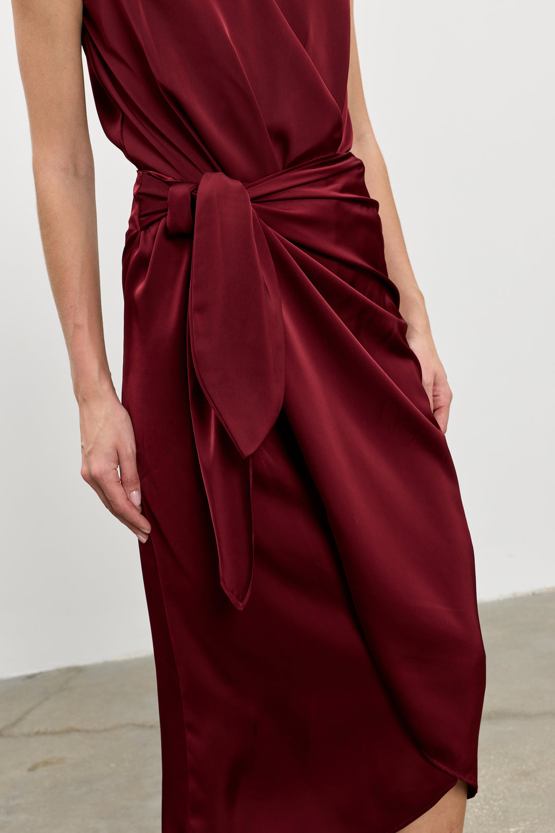 Kamilia wrap skirt | Bordeaux