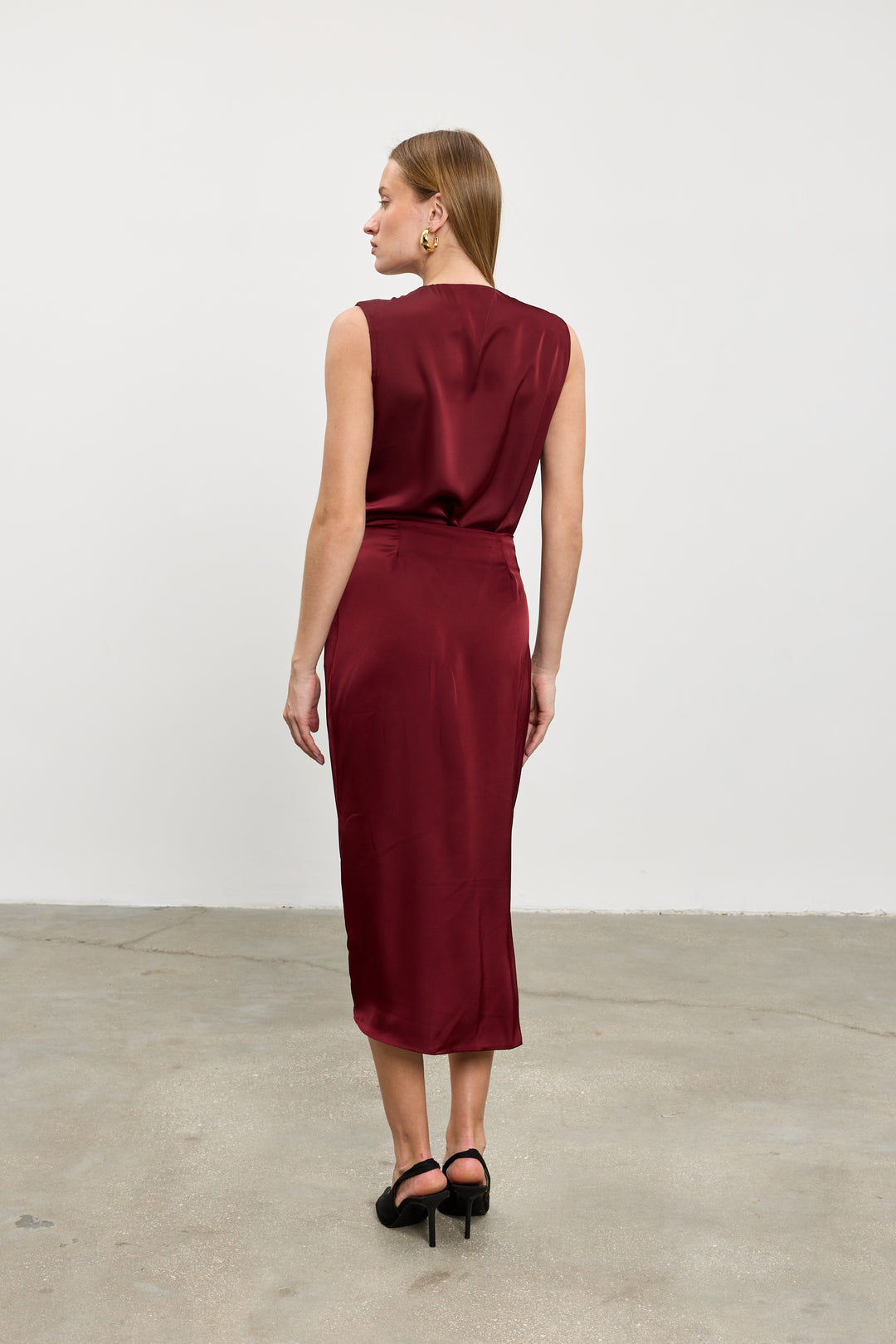 Kamilia wrap skirt | Bordeaux