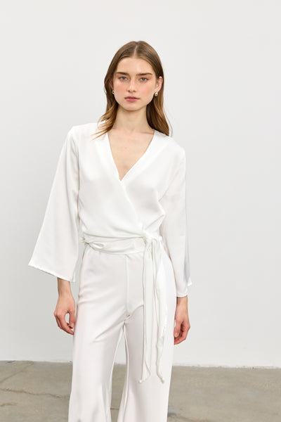 Maria wrap top | White
