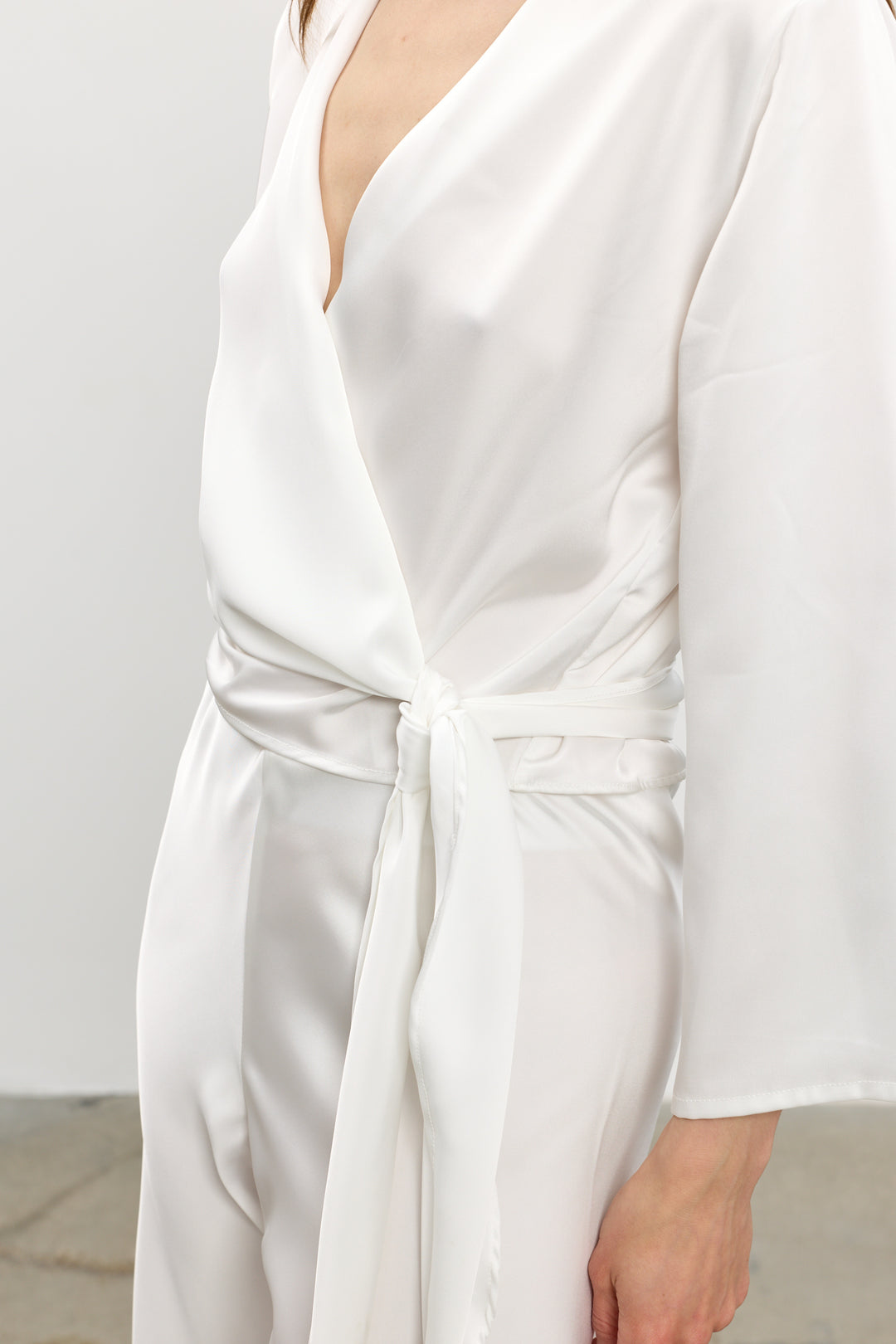 Maria wrap top | White