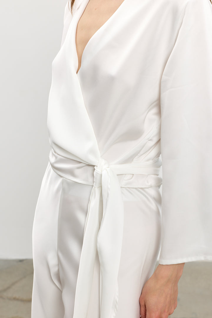 Maria wrap top | White