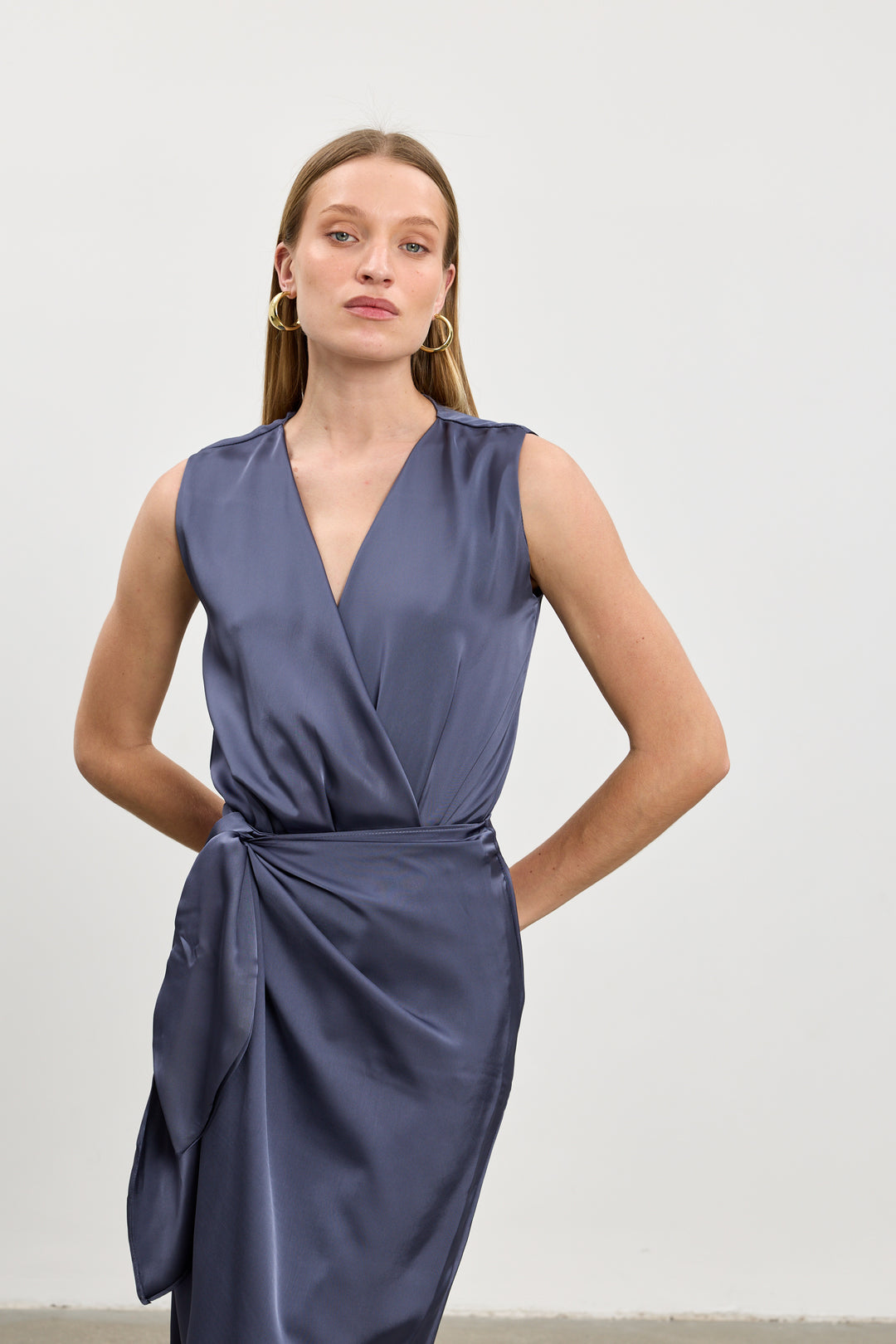 Bri top bodysuit | Steel blue