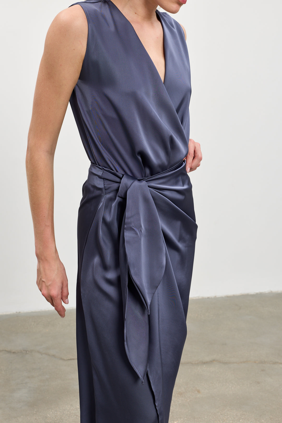 Bri top bodysuit | Steel blue