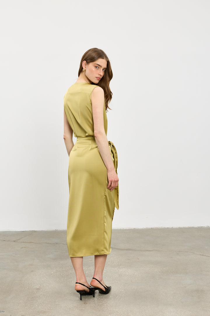 Kamilia wrap skirt | Mustard