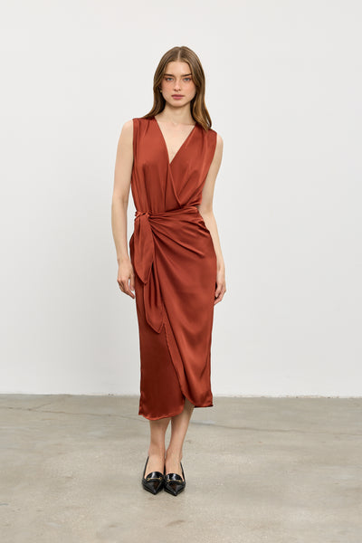 Kamilia wrap skirt | Rust