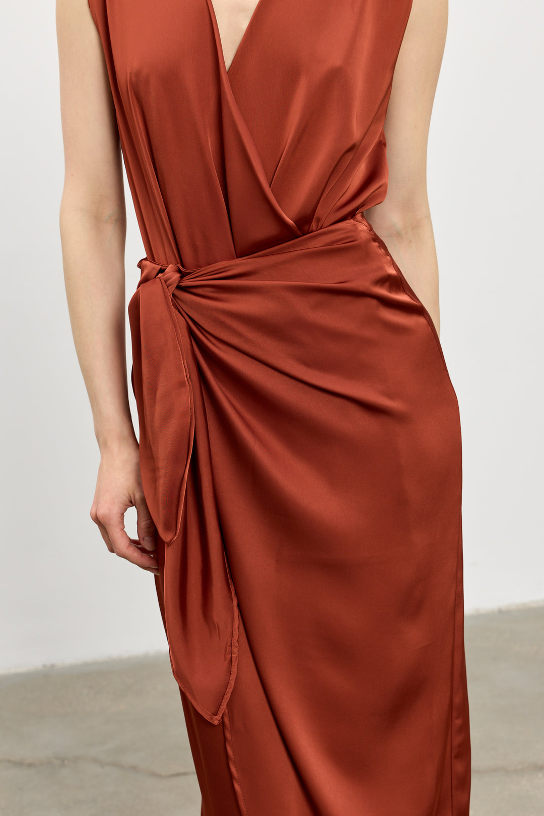 Kamilia wrap skirt | Rust