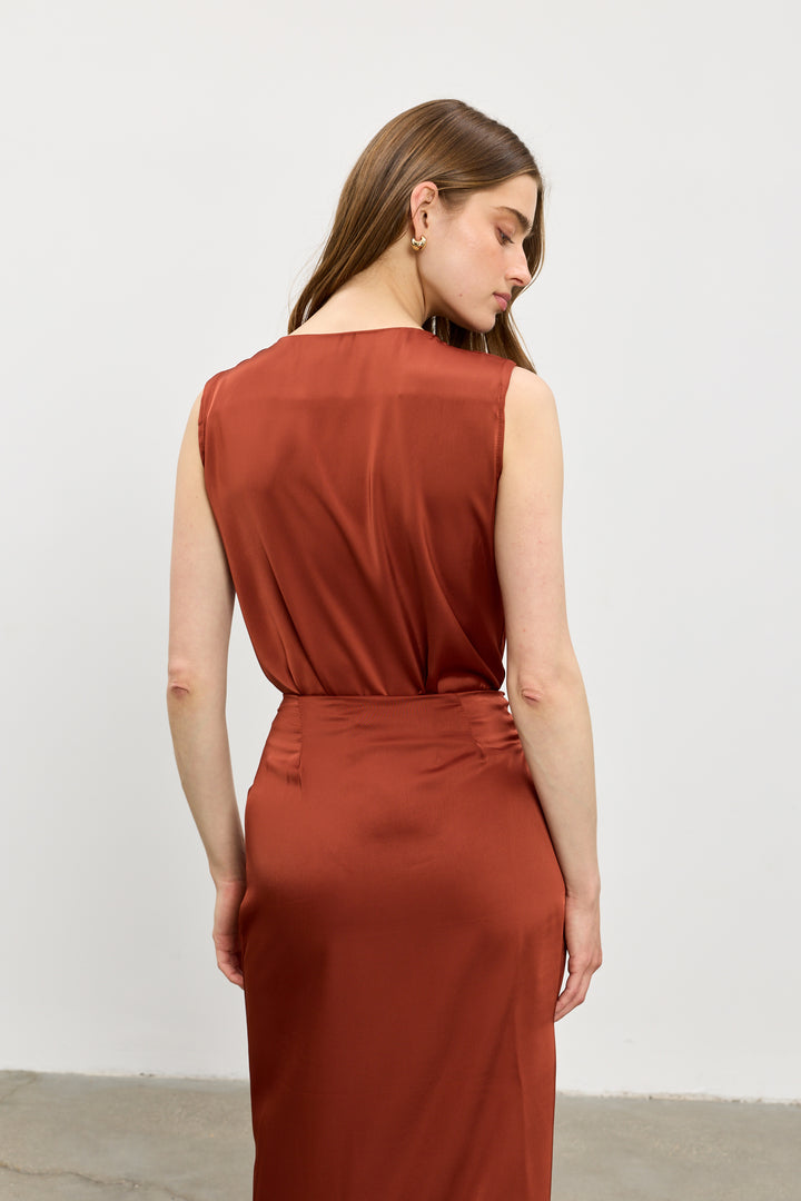 Bri top bodysuit | Rust