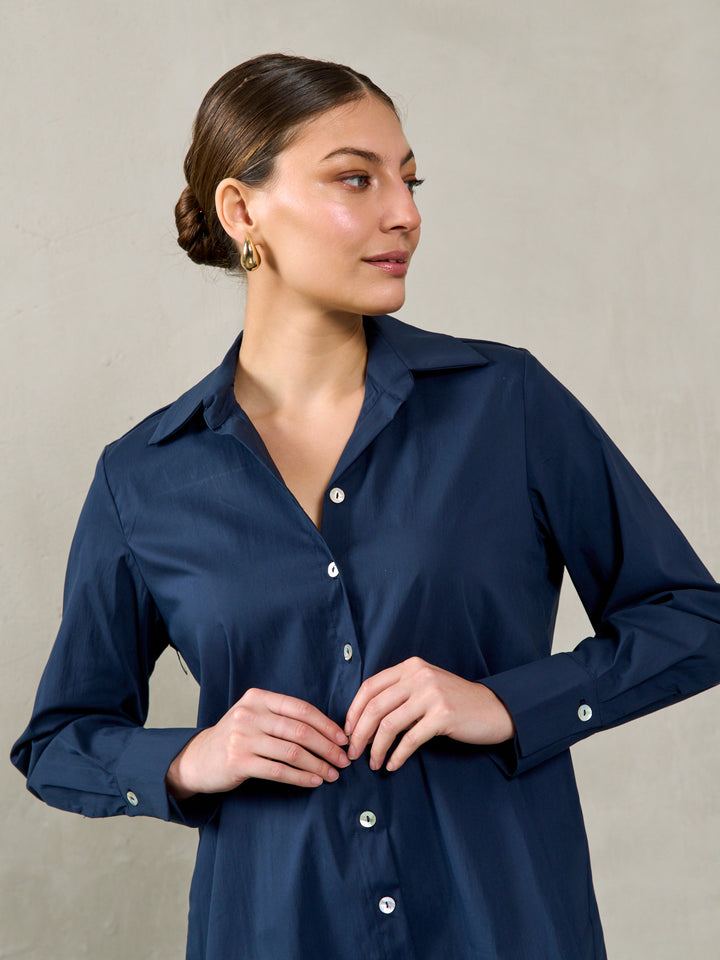 Cotton Classic Lina Shirt | Blue Navy
