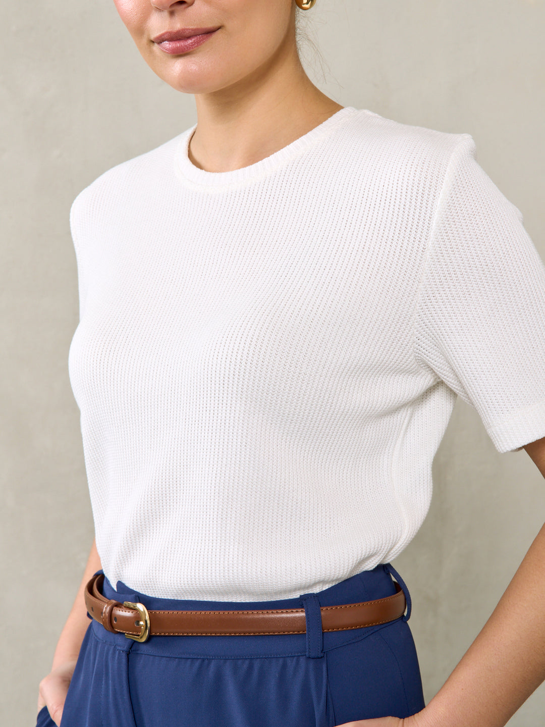 Noel knit t-shirt | White