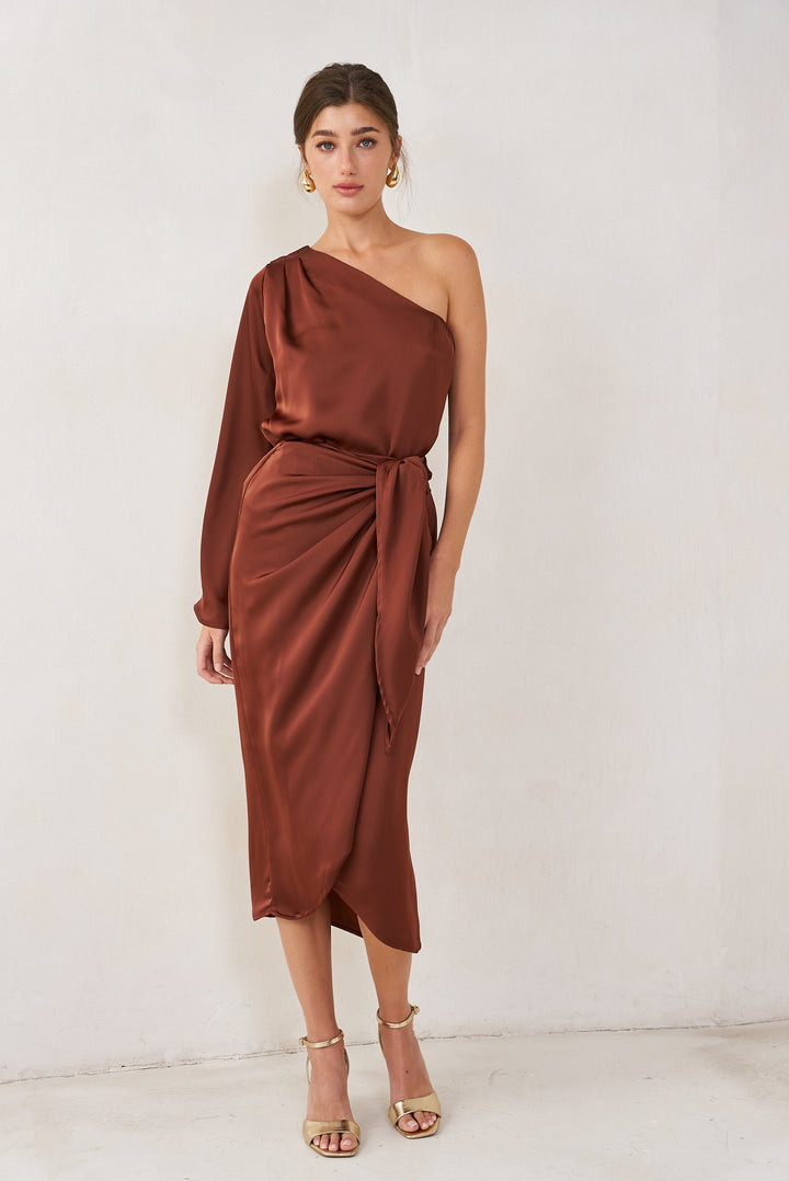 Kamilia wrap skirt | Wine