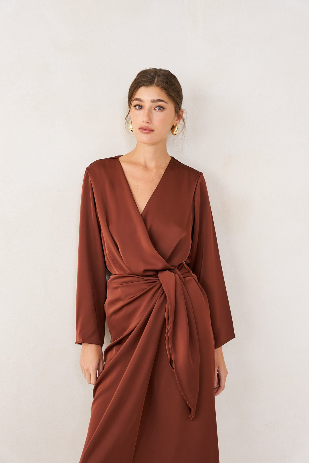 Alma wrap bodysuit | Wine