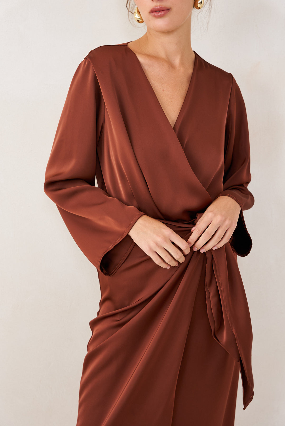 Alma wrap bodysuit | Wine