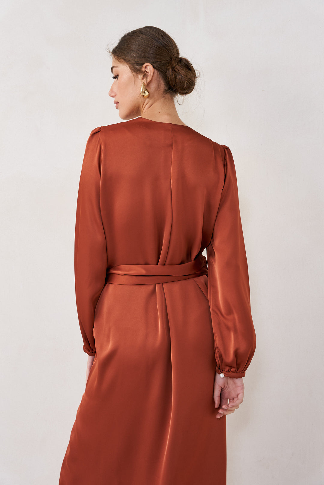 Eva wrap dress | Rust