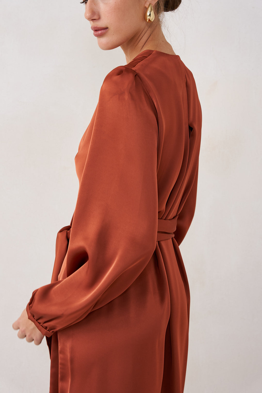 Eva wrap dress | Rust