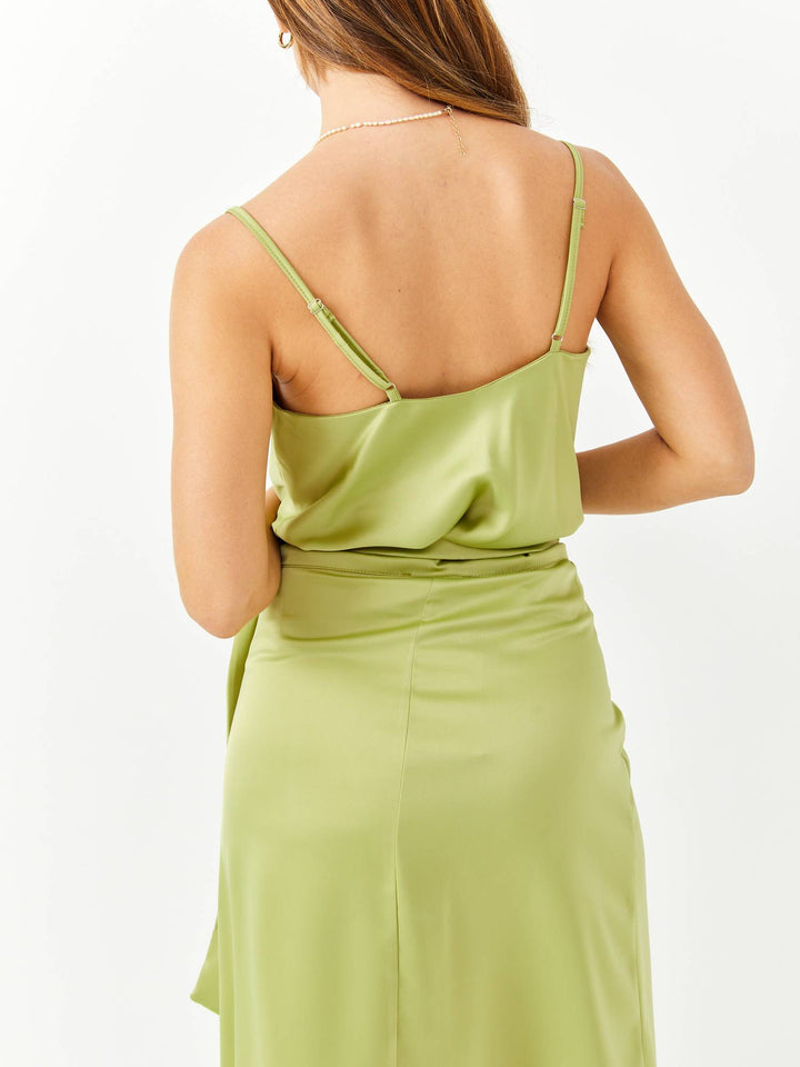 Serena silk top | Green