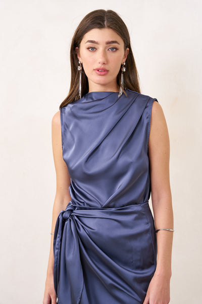 Liv top bodysuit | Steel blue