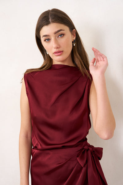 Liv top bodysuit | Burgundy