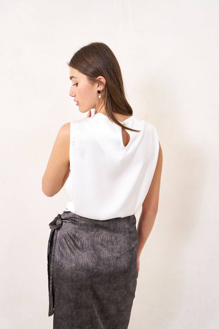 Liv top bodysuit | White