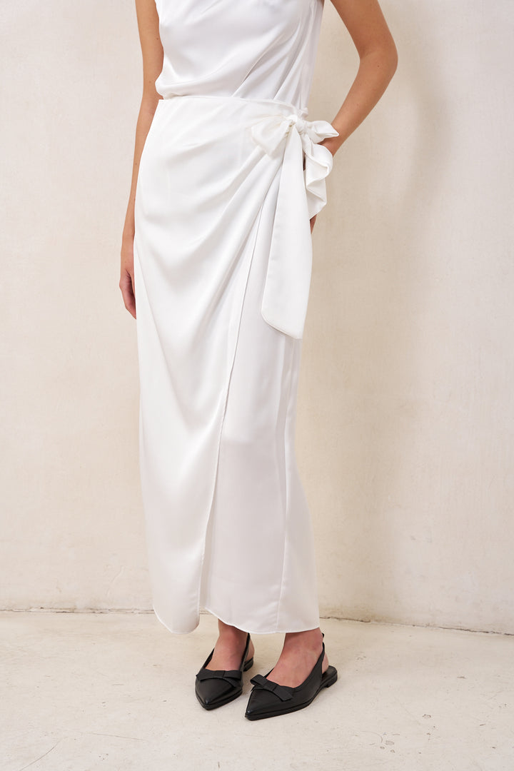 Amy wrap skirt | White