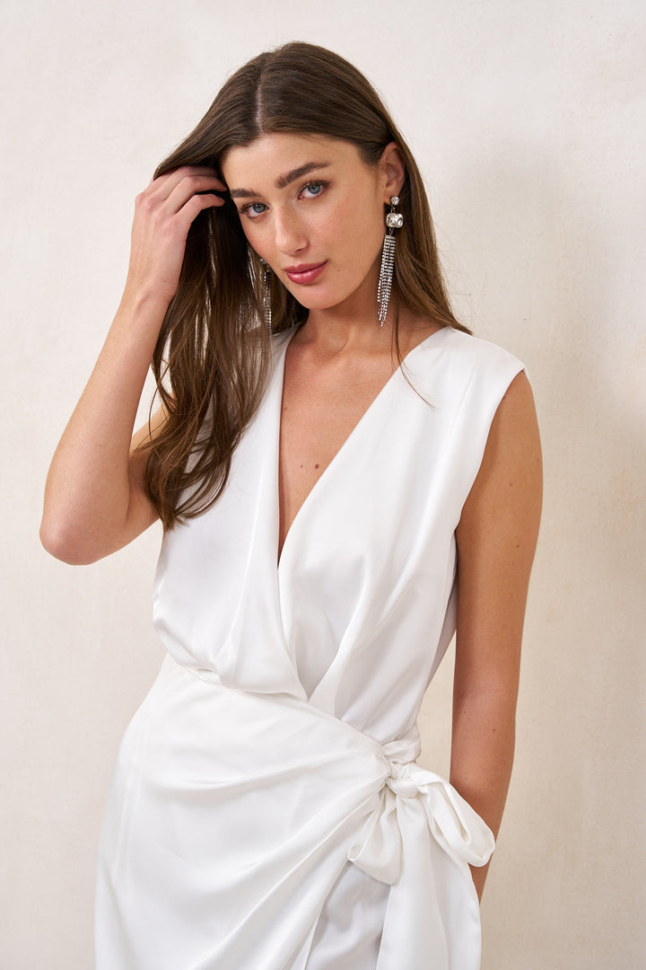 Bri top bodysuit | White