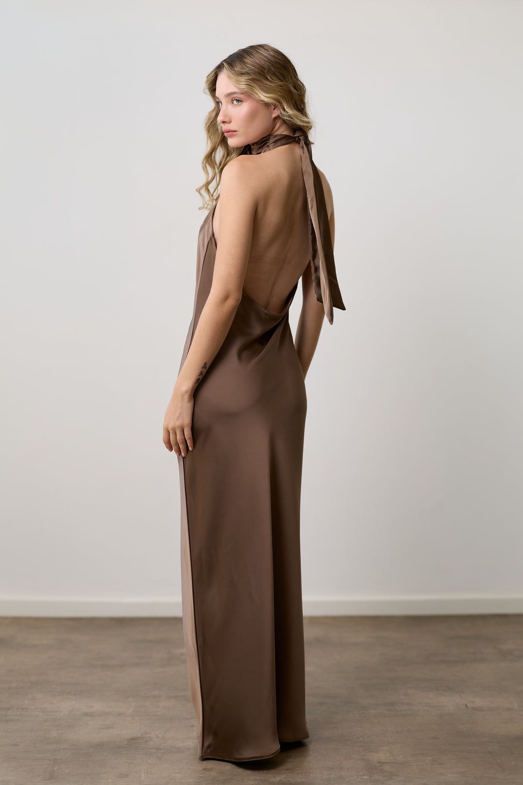 Clara evening dress | Coffee