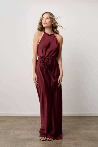 New Emma evening dress | Burgundy