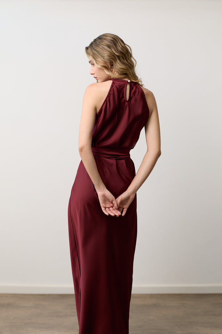 New Emma evening dress | Burgundy