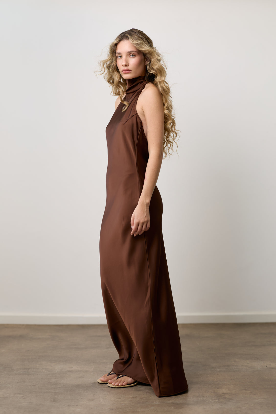 Clara evening dress | Dark Chocolate Brown